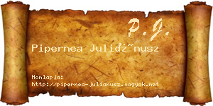 Pipernea Juliánusz névjegykártya